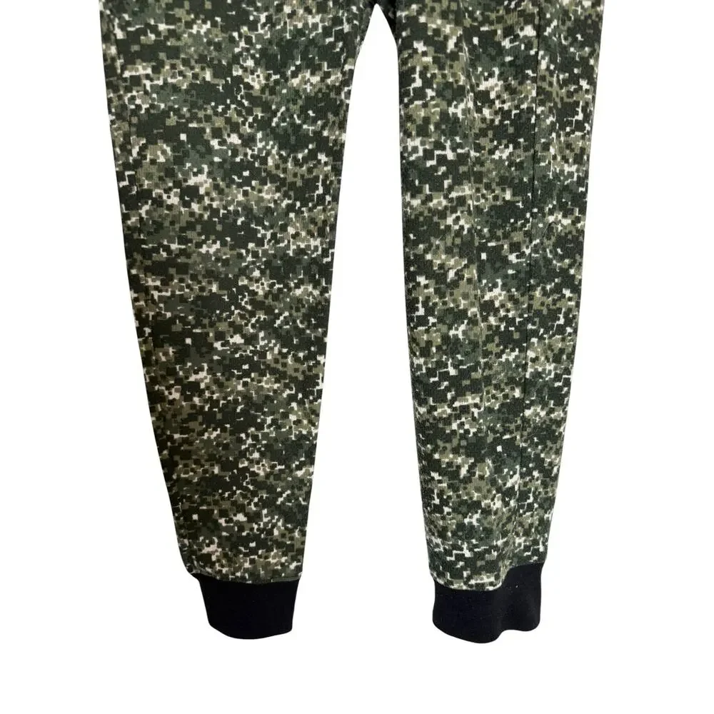 Abercrombie Kids Green Camouflage Print Logo Waist Sleepwear Pajama Pants 9/10